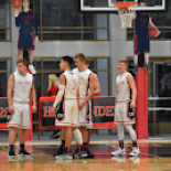 Boy's basketball players on court