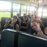 Tennis team on bus