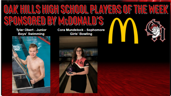 McDonalds Players of the Week for 1.11.22 Cora Mundstock and Tyler Obert