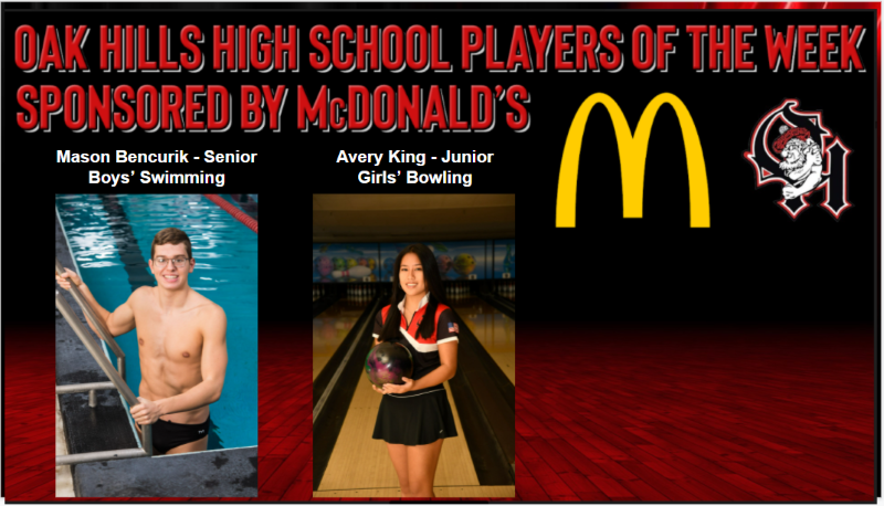 McDonald's Players of the Week Avery King and Mason Bencurik