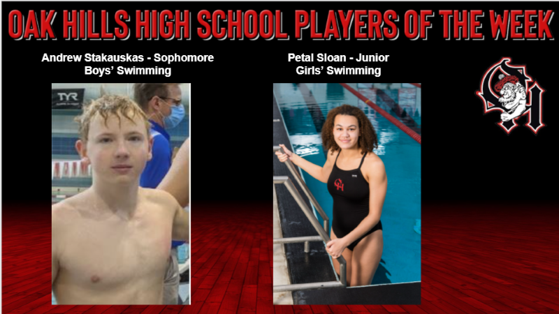 McDonalds Athletes of the Week Petal Sloan and Andrew Stakauskas