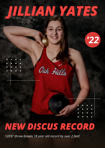 Yates Breaks Discus Record small